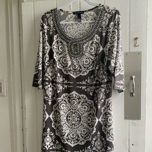 International Concepts Women’s Midi dress with mid length sleeves